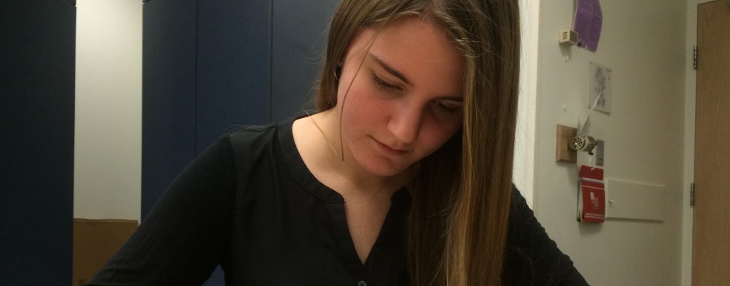 Sophomore Haidee Clauer takes a an 