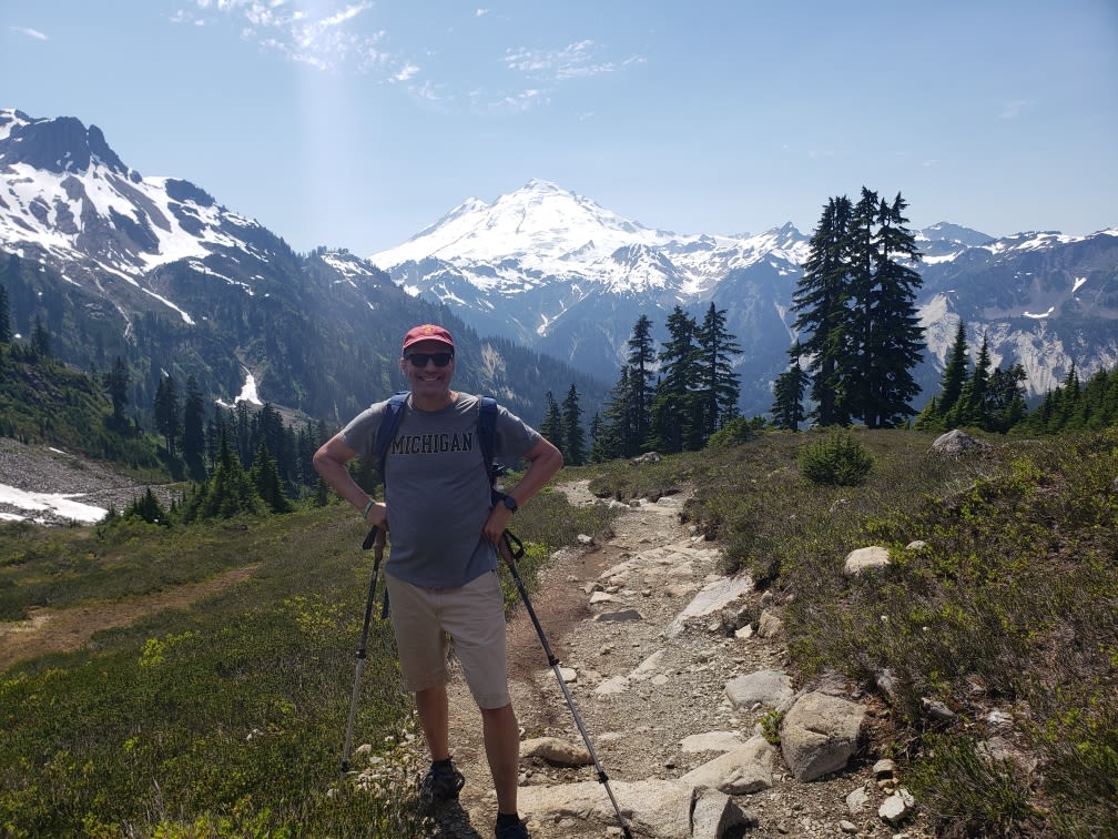 Todd Clauer hiking with his family. Spending time in nature was one of his greatest passions. Photo by Emily Clauer, Courtesy of Mirra Klausner. 
