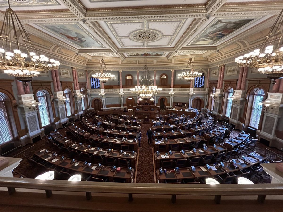 Topeka, Kan., State House of Representatives chamber will be the battleground for Kansas redistricting. Photo by Avital Mullokandova. 

