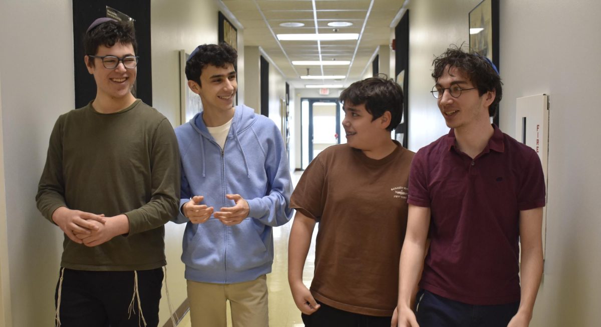 With the new phone ban at HBHA, students have been more social and present with each other, without the distraction of their phones. Photo by Jaxson Rosenberg.