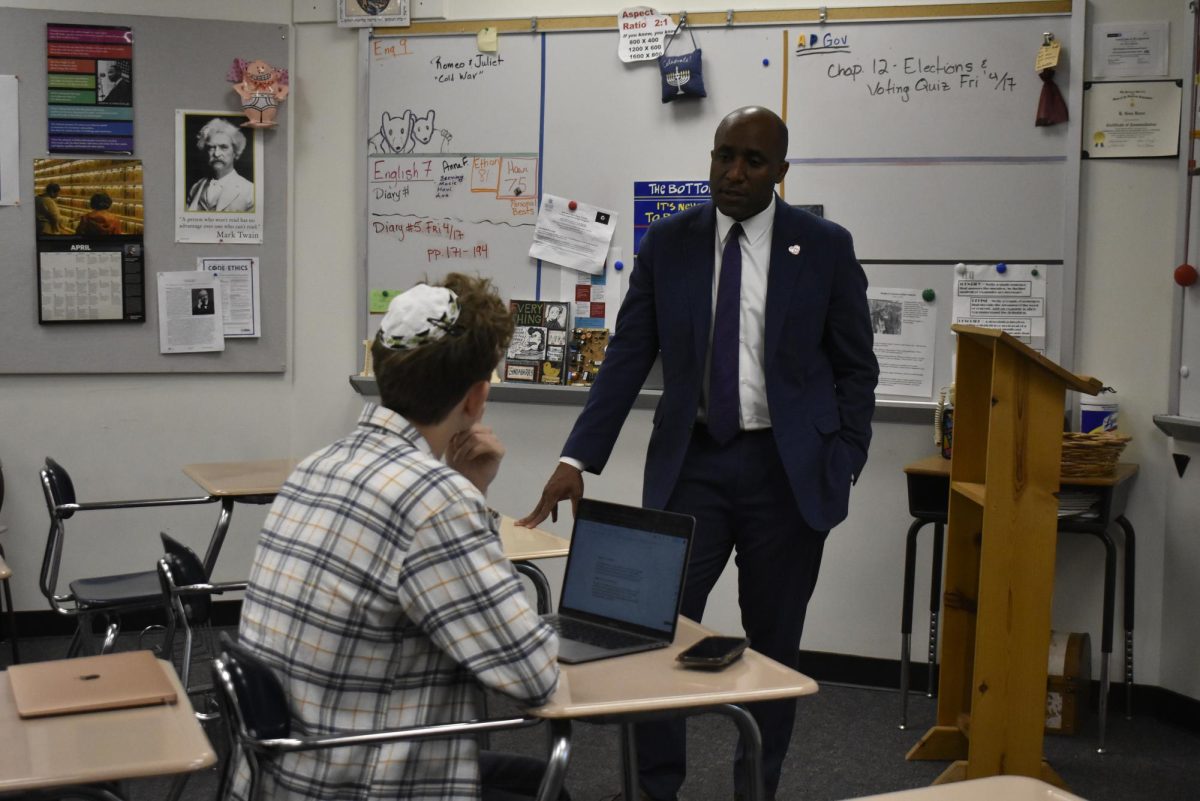 Students had the opportunity to ask Mayor Lucas questions about his job and political stance on certain issues.
Photo by Avital Mullokandova